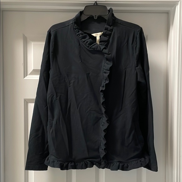 Matilda Jane Women's Black Ruffled Top jacket size large - Picture 1 of 4